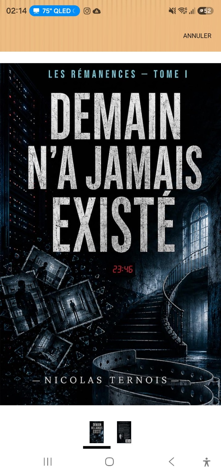 Couverture de Demain n’a jamais existé, Les Rémanences — Tome I, de Nicolas Ternois.